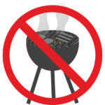 Förbud grillning pictogram