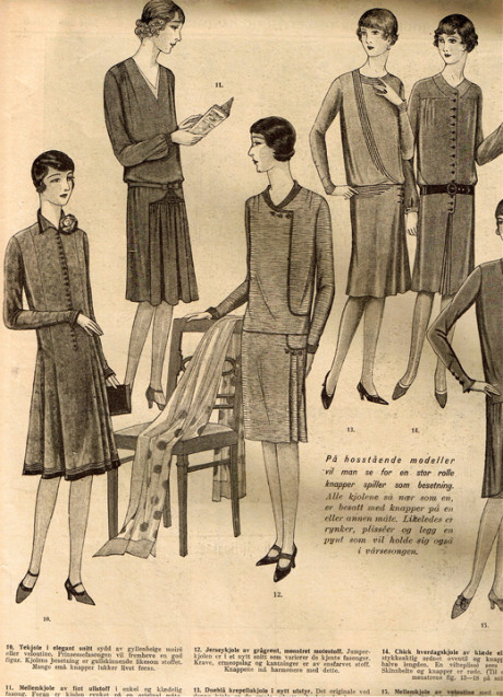 Modebild från 1920-talet. 