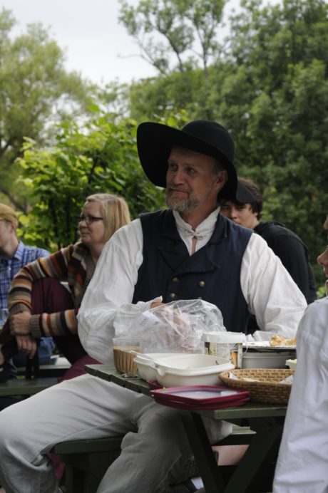 Folkmusikgruppen Dråm spelade vid Gamlegård. Foto: Jessica Ljung/Kulturen