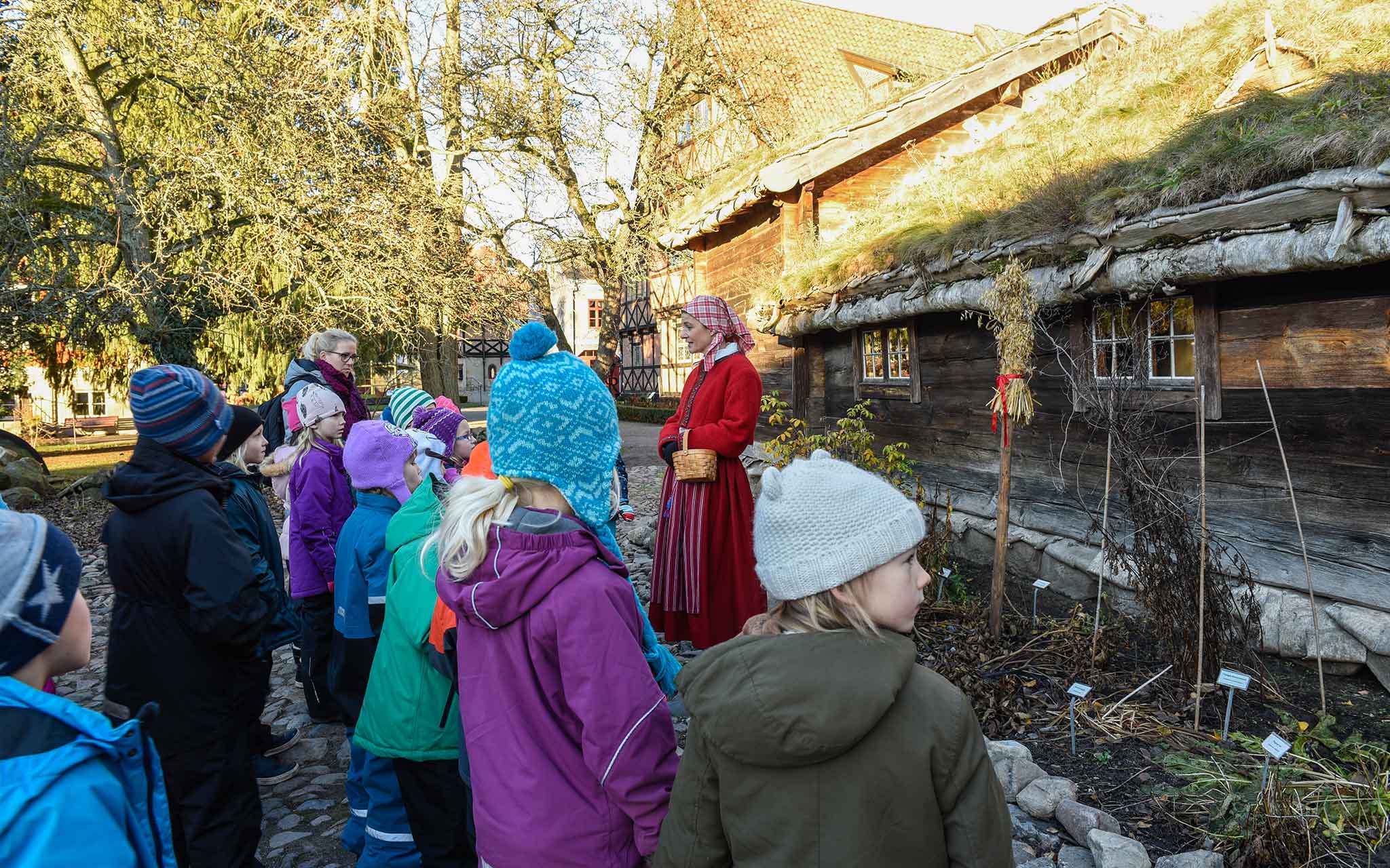 Visning i friluftsmuseet på Kulturen i Lund