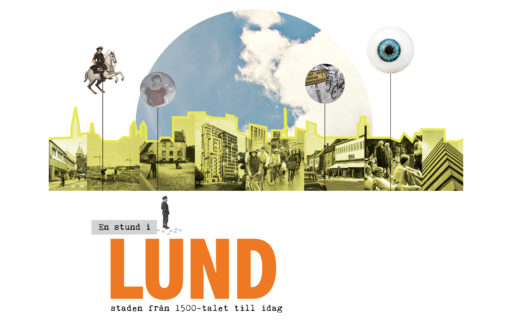 collage av bilder från affischen för En stund i Lund