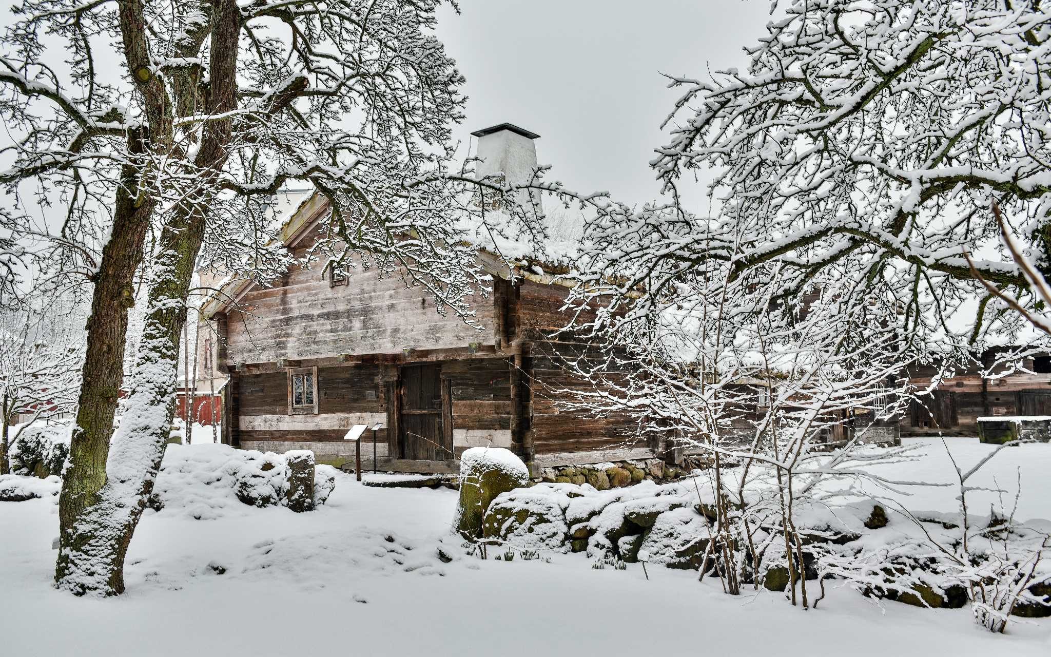 Blekingegården en vinterdag. Foto: Viveca Ohlsson, Kulturen