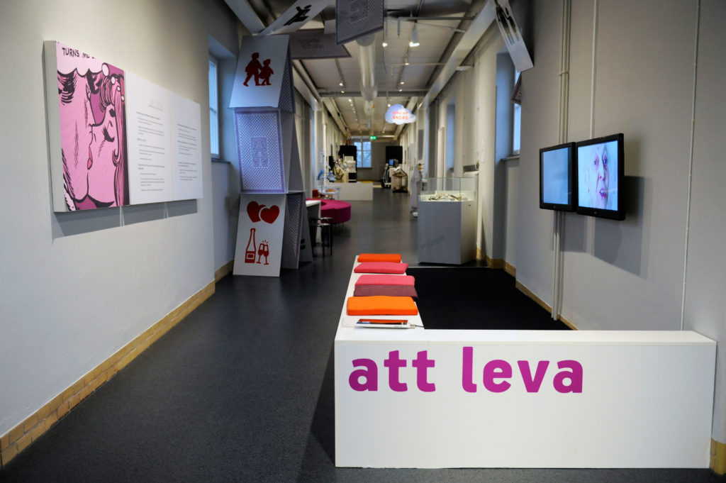 Avsnittet "att leva" i utställningen på Livets museum