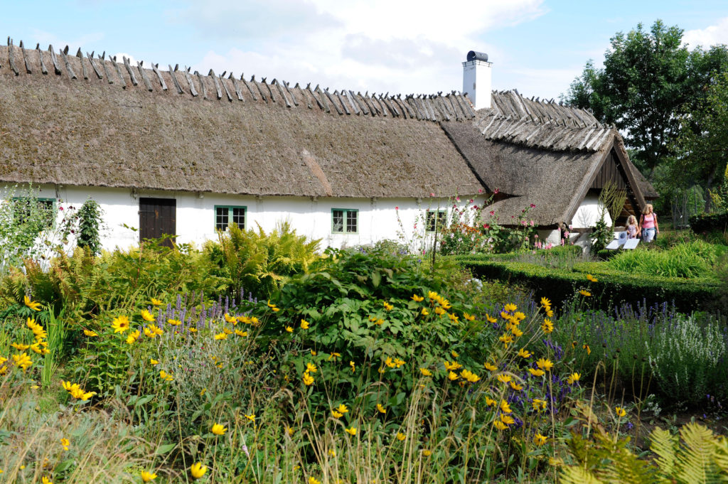 Gamlegård's garden in late August. 