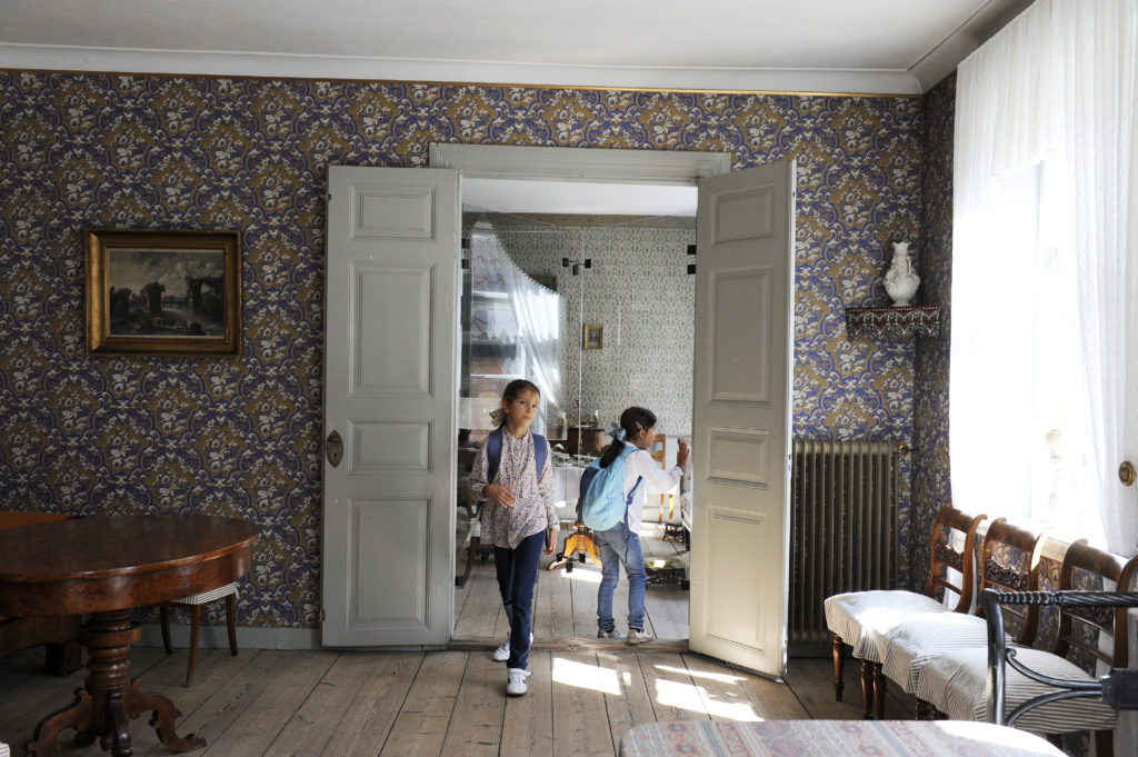 Visning i friluftsmuseet.