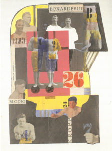 "Blodig boxardebut", collage av GAN, Gösta Adrian-Nilsson. 