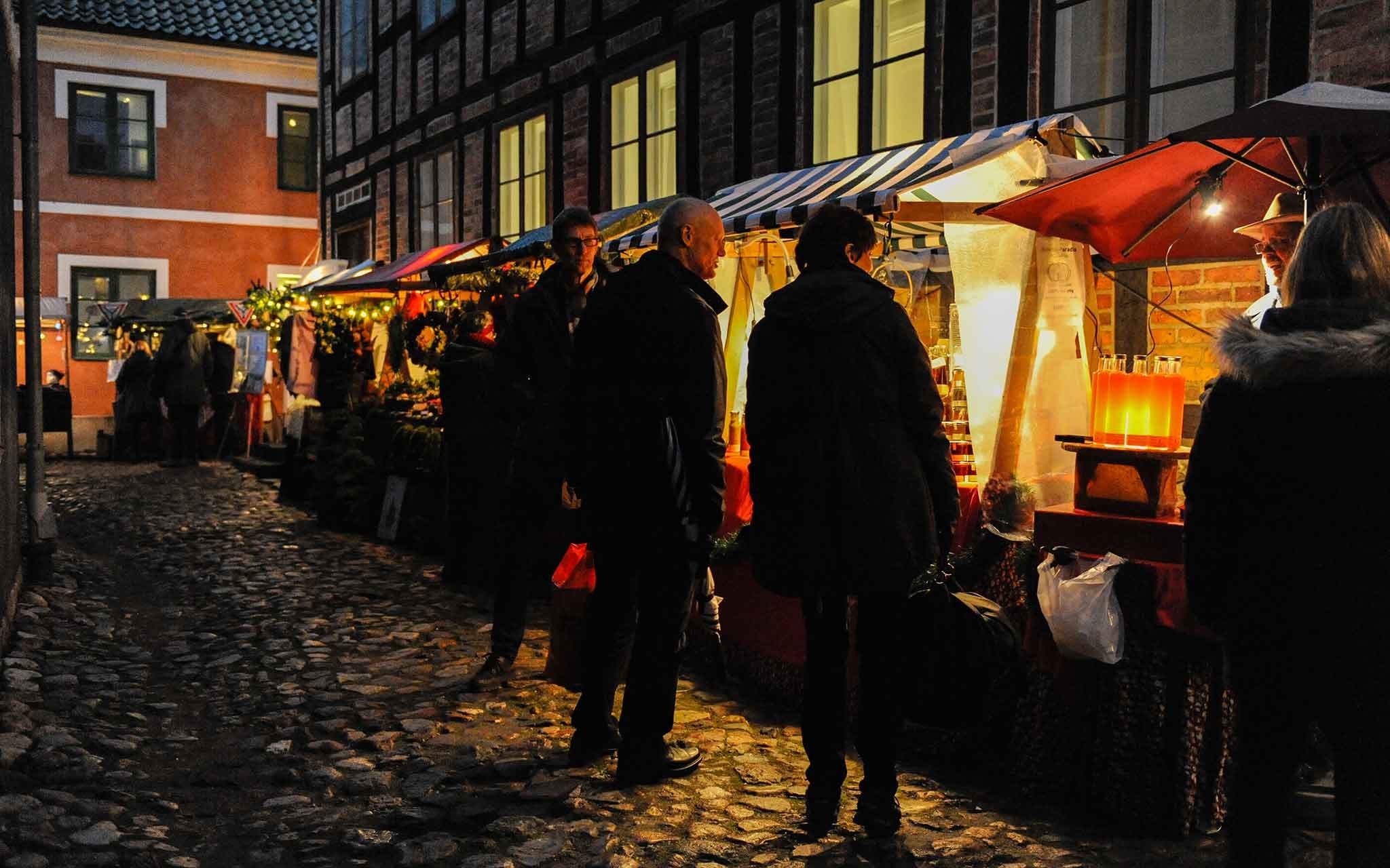 Julmarknad i friluftsmuseet på Kulturen i Lund