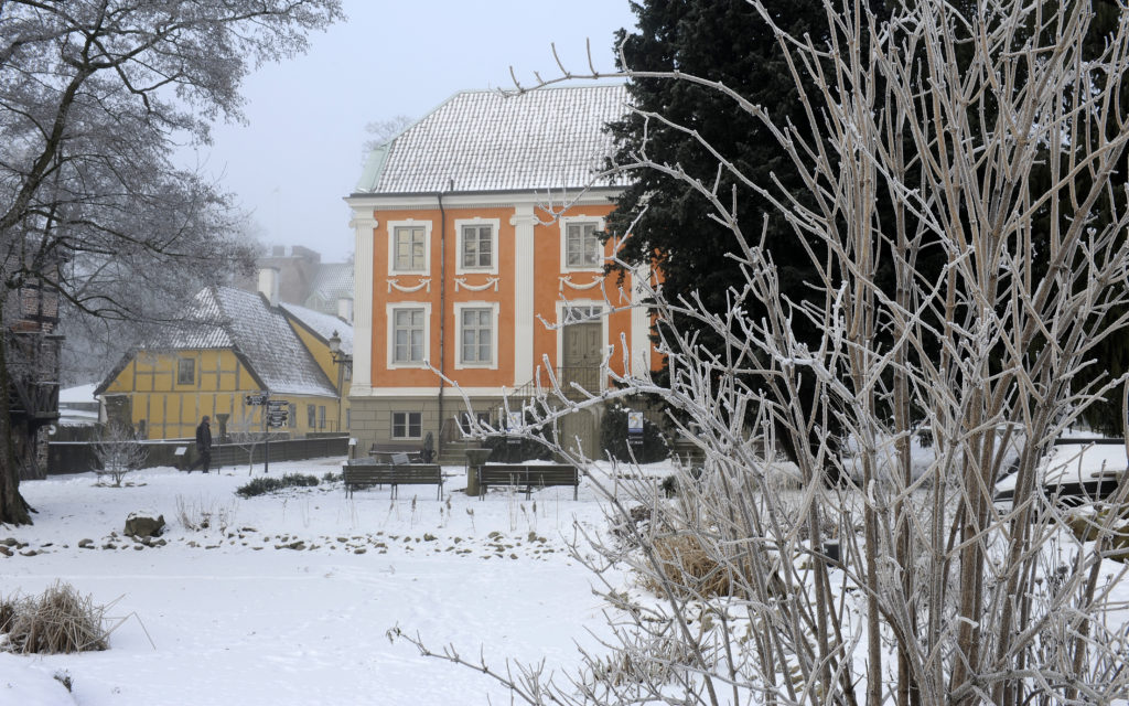 Friluftsmuseet på Kulturen i Lund en vinterdag.