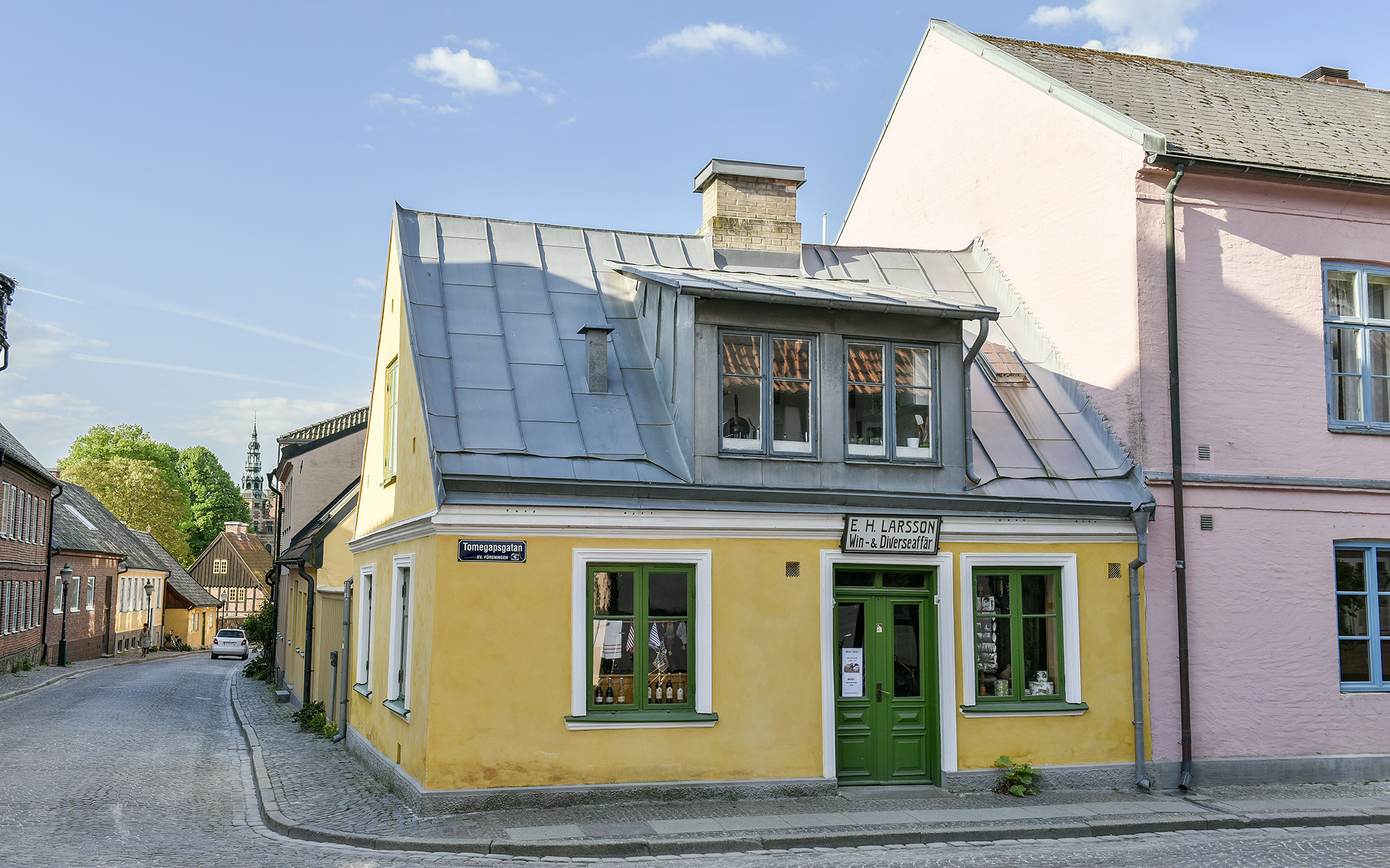 The Grocer's Shop – Hökeriet – and the street leading down to Kulturen in Lund.