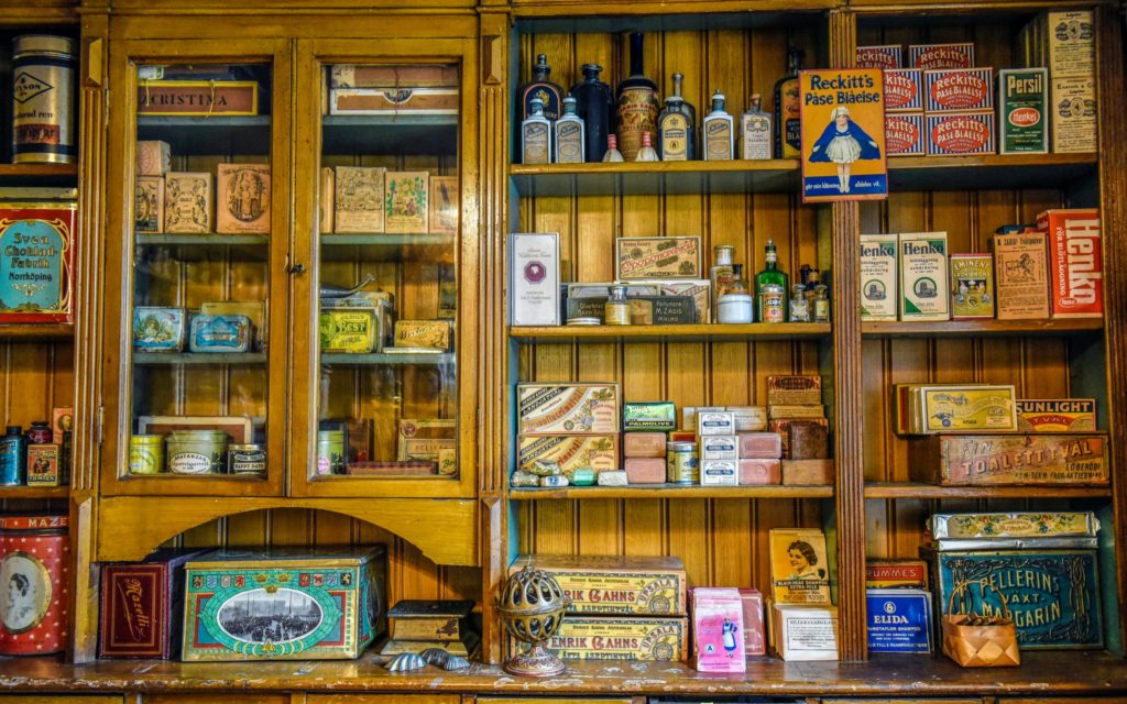 Interior from Hökeriet, a grocers shop from the turn of the last century.