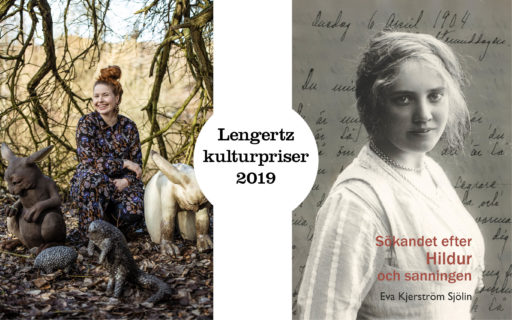 Lengertz kulturpris 2019 går till skulptören Margit Brundin (foto Andreas Paulsson) samt till Eva Sjölin för boken "Sökandet efter Hildur och sanningen".