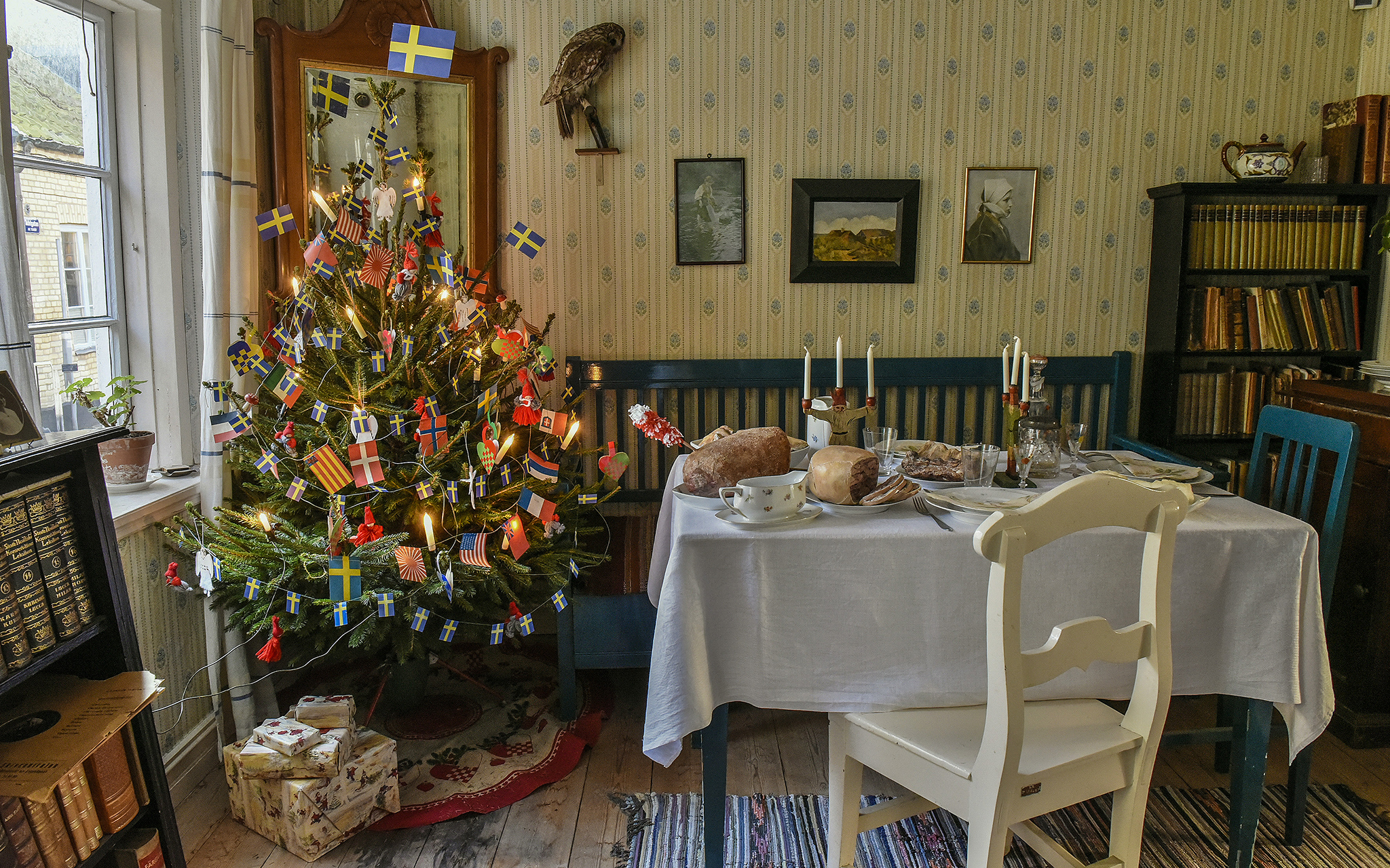Jul på 1930-talet i Arbetarbostaden på Kulturen i Lund. Foto: Viveca Ohlsson/Kulturen