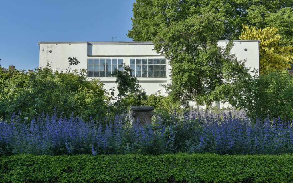 Sommarmorgon i friluftsparken.