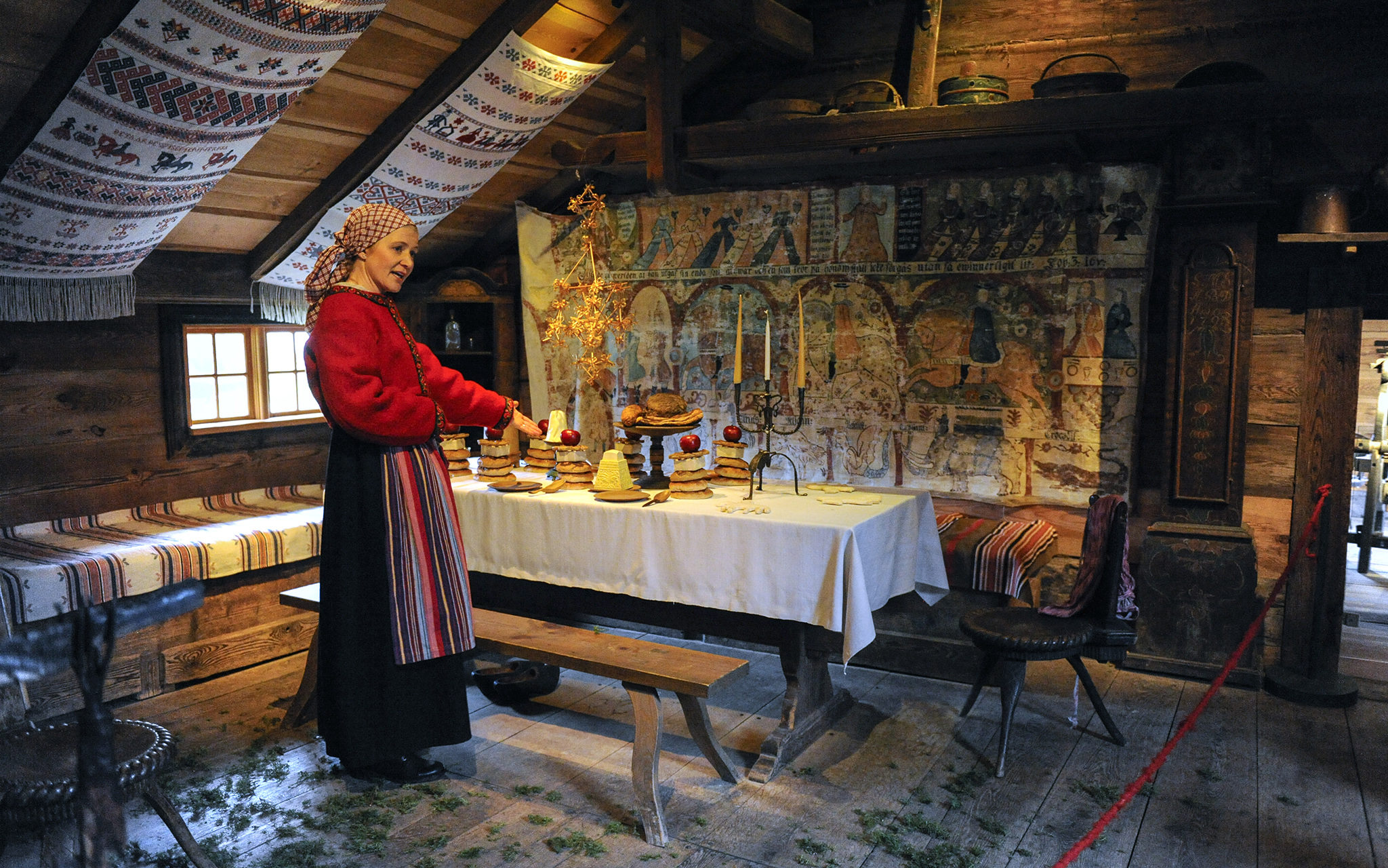 Gestaltning av julen i Blekingegården år 1815. Foto: Viveca Ohlsson, Kulturen