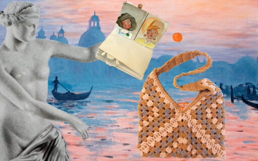 Collage som visar verk av collage som visar verk av eleverna Jasmin Da Conceição Malmström, Vilma Edvinsson, Sonja Kindler och Matilda Martens.